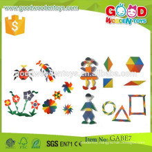 promotional discounts gabe toys parquetry tablets OEM wooden colorful pieces gabe toys